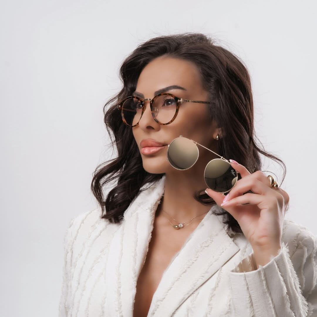 Χρυσός Φορητός Καθρέφτης Γυαλιά Ηλίου