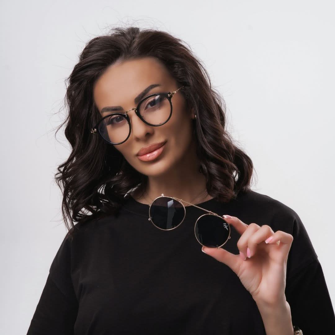 Χρυσά Φορητά Πολωμένα Ηλιακά Γυαλιά